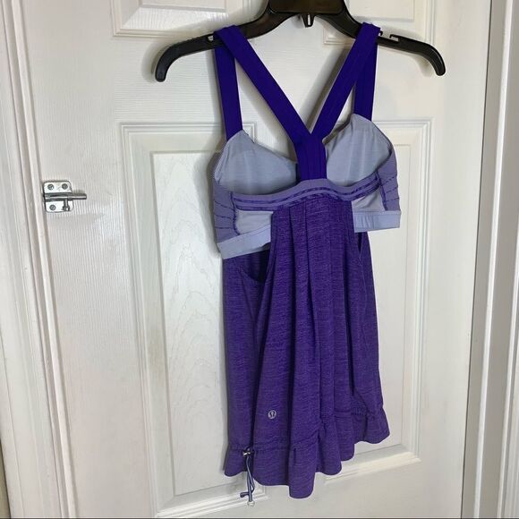 Lululemon Rest Less Tank Bruised Berry Size 6 Purple Built In Bra - Picture 5 of 8